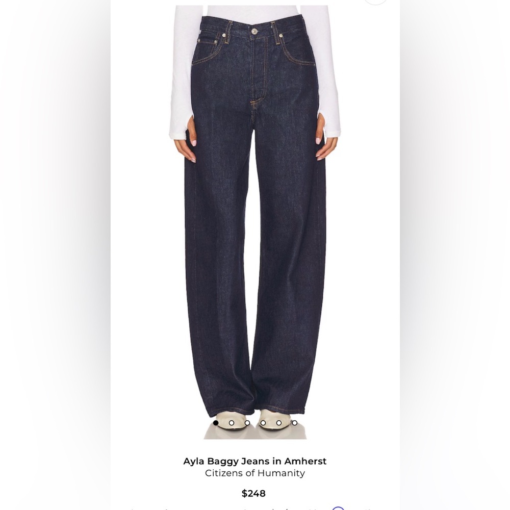 Citizens Of Humanity Navy Wide Leg Jeans